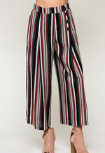 Multi Stripe Culottes Pants - POSH NOVA