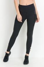 Highwaisted Cross Bottom Leggings - POSH NOVA