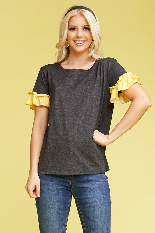 Dotty Ruffle Top - POSH NOVA