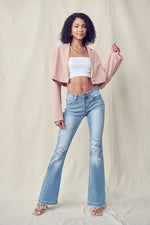 Chelsea Distressed Flare Jean