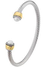 David Dupes-Cable Pearl Cuff-Black or White - POSH NOVA