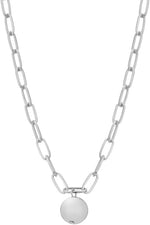 Oval Chain Necklace- Silver, Gold - POSH NOVA