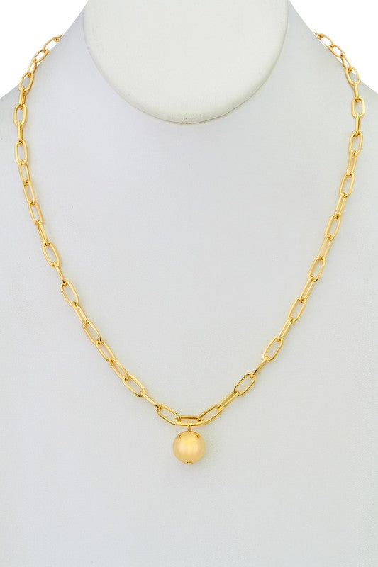 Oval Chain Necklace- Silver, Gold - POSH NOVA