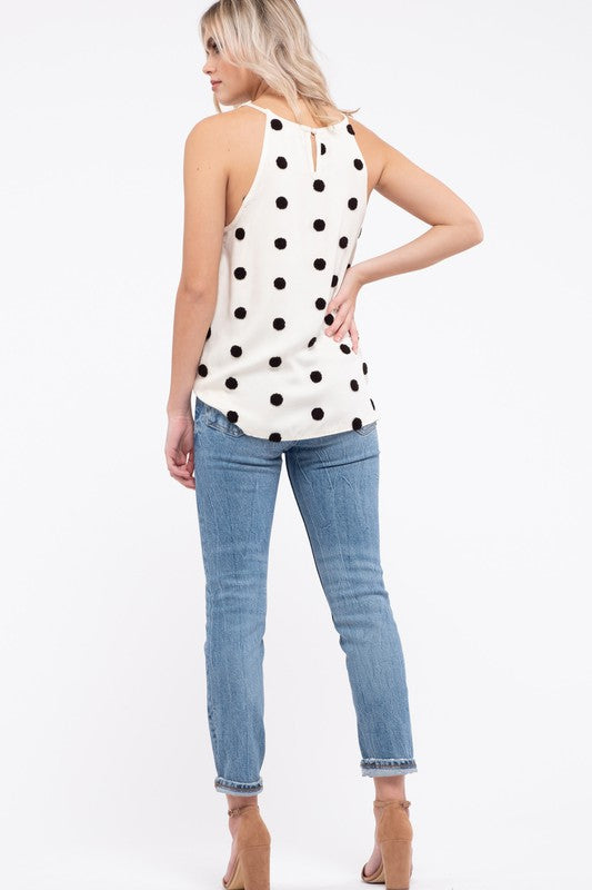 London Polka Dotted Halter Top
