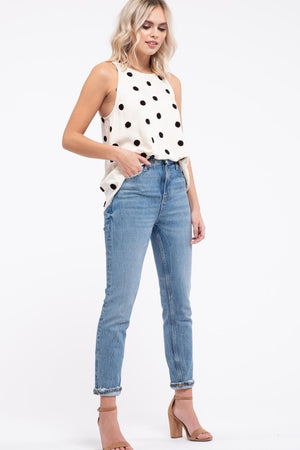 London Polka Dotted Halter Top