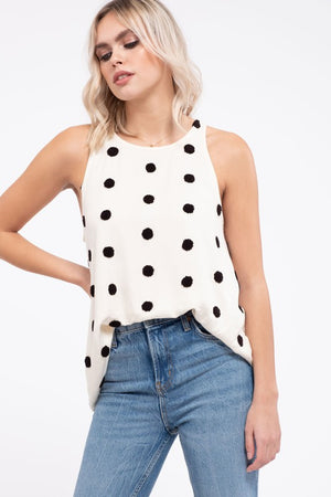 London Polka Dotted Halter Top