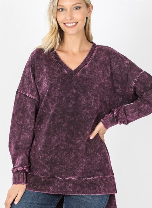 Mineral Wash Pullover - POSH NOVA