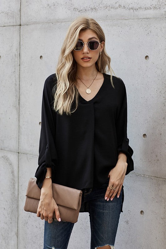 Back To Business Top- Black