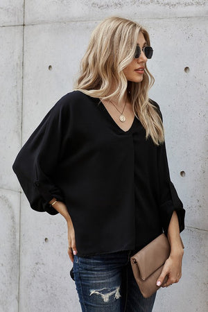 Back To Business Top- Black