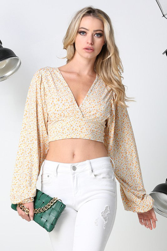 Call Me Honey Floral Cropped Top