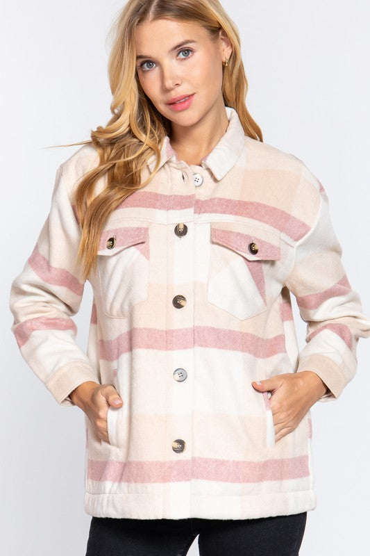 Pink and Ivory Perfectly Plaid Coat