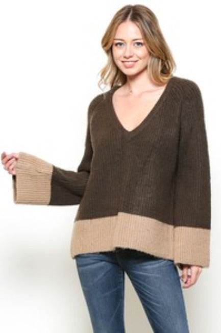 Bella Bell Sleeve Sweater - POSH NOVA