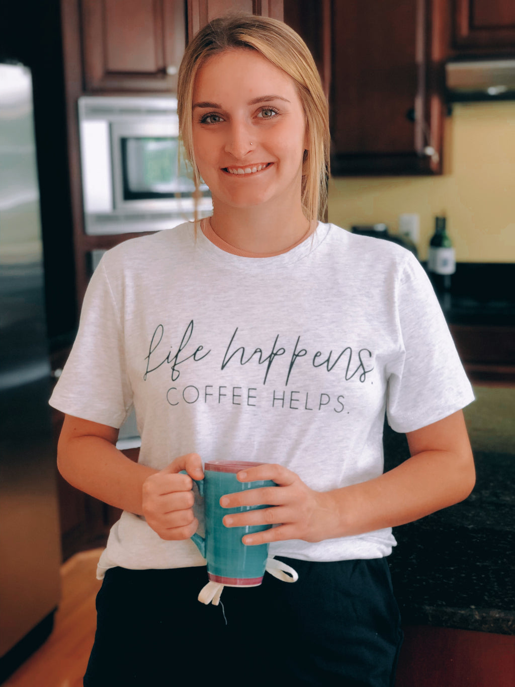 Life Happens Coffee Helps Tee