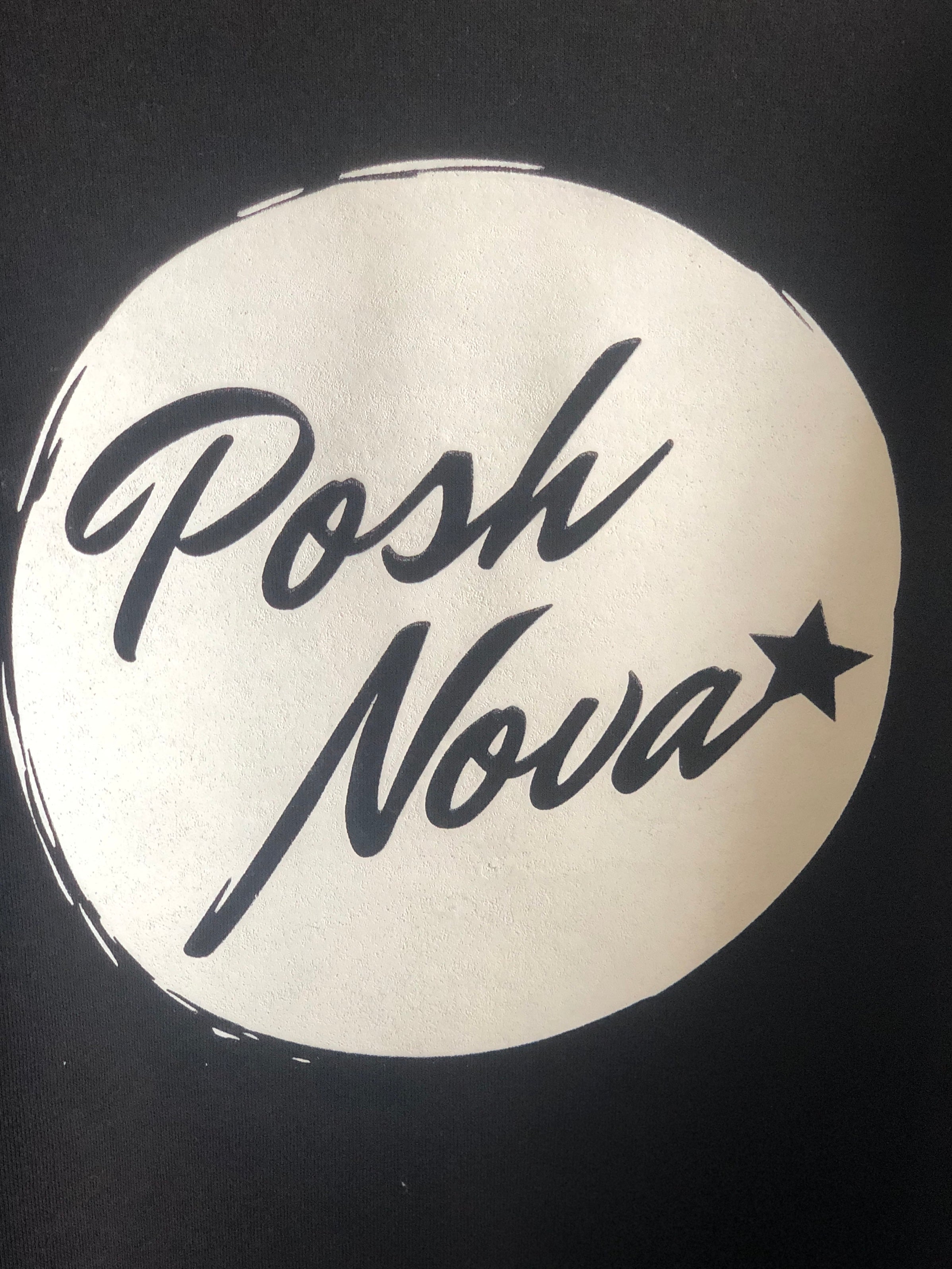 Posh Nova Cropped Sweatshirt- Black - POSH NOVA