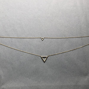 Layered Triangle Necklace - Gold - POSH NOVA