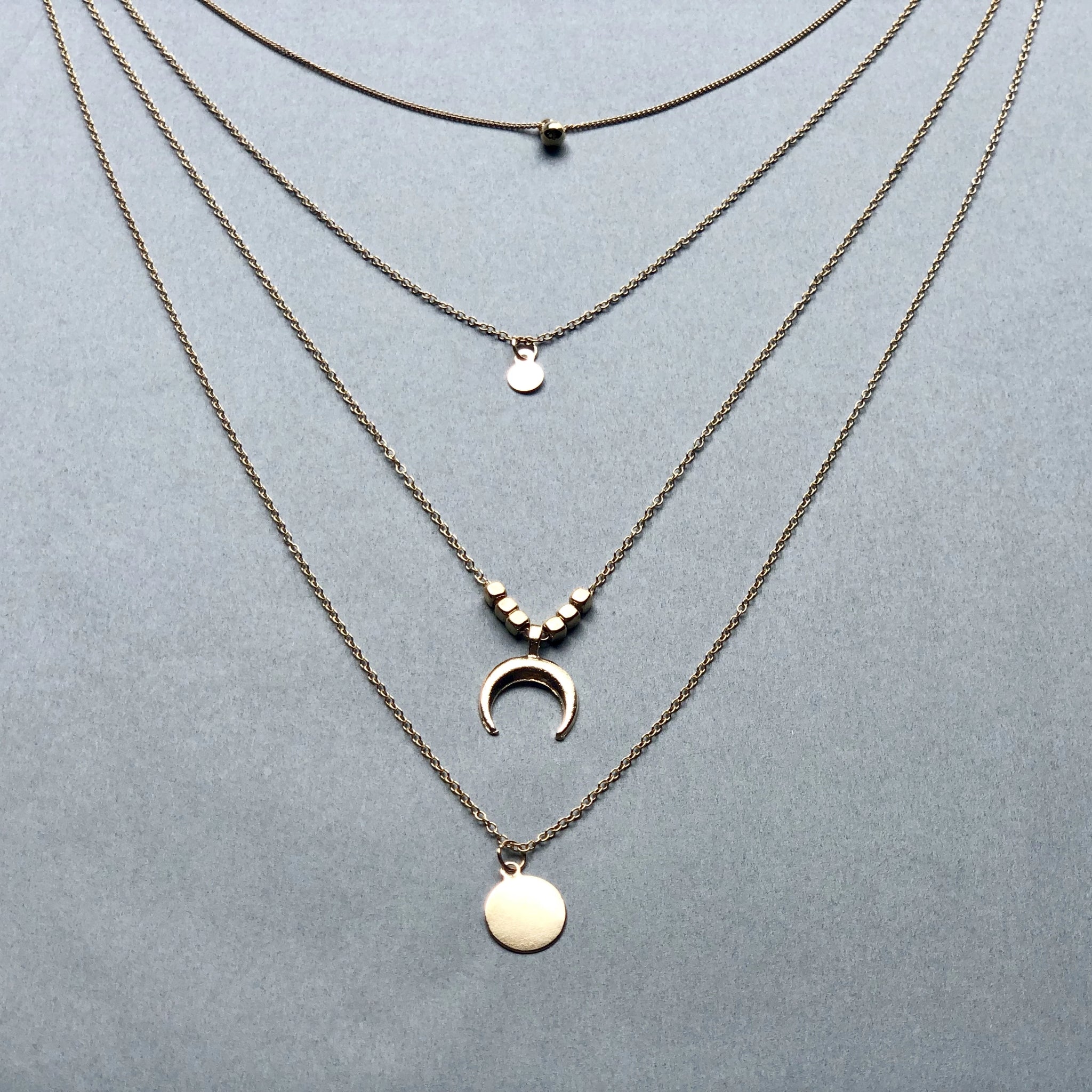 Multi-Layer Crescent Necklace - POSH NOVA