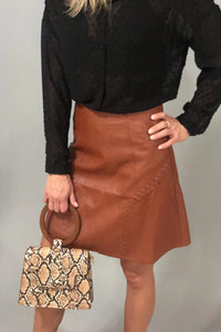 Vegan Leather Skirt - POSH NOVA