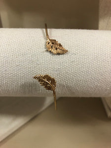 Leaf Bangle Bracelet-Gold - POSH NOVA