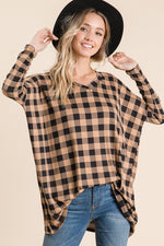 Tanna Checkered Tunic Top - POSH NOVA