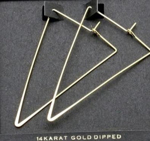 Triangle Earrings-Gold - POSH NOVA